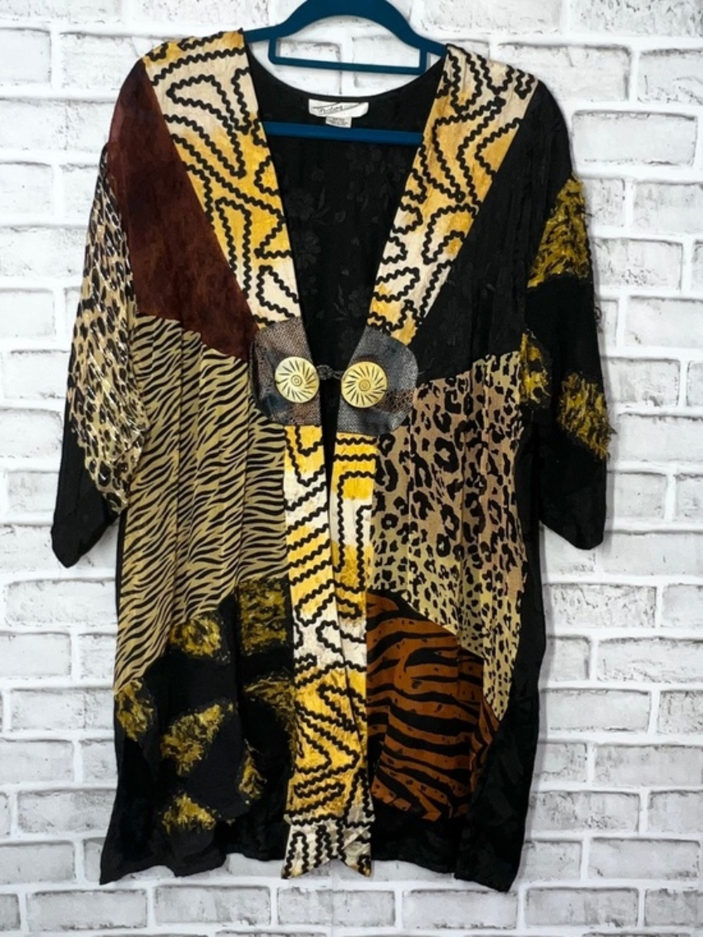 🐆VINTAGE |•STERLING•| Animal Print Kimono Top One Size